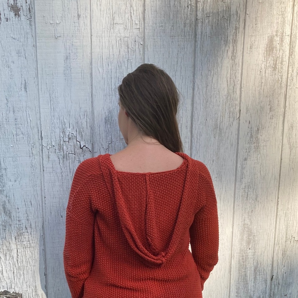 Harlow Knit High Low Hooded Sweater - Picture 7 of 10